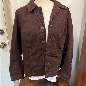 CJ Banks Dark Brown Jean Jacket